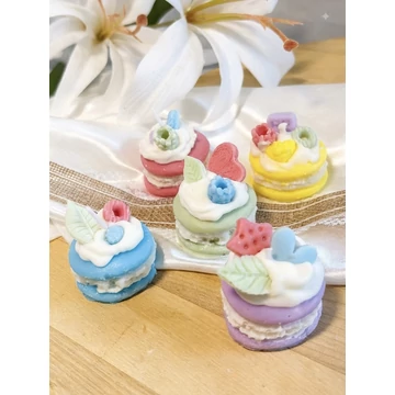 Macaron desszert gyertya